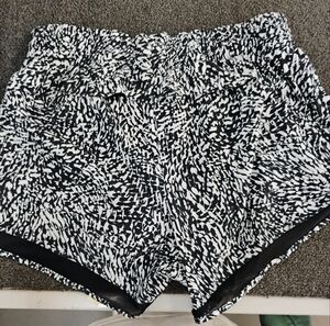 Athleta High Waist Black and White Shorts